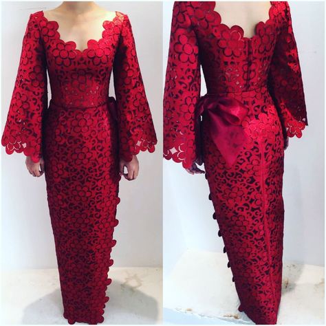 #BuyNigeria: Check Out Custom Blouse And Wrapper By Deola Sagoe That Cost N1.25 Million - MojiDelano.Com Blouse And Wrapper, Deola Sagoe, Skirts Design, Nigerian Lace Dress, African Dress For Women, Elegant Skirts, African Party Dresses, African Traditional Wedding Dress, Cocktail Skirts