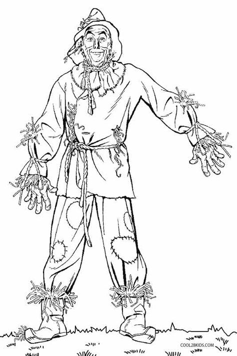 Printable Scarecrow Coloring Pages For Kids | Cool2bKids Wizard Of Oz Coloring Pages Printables, Scarecrow Coloring Pages, Wizard Of Oz Color, Scarecrow Wizard Of Oz, Wizard Oz, Oz Scarecrow, Wizard Of Oz Characters, Print Sketch, Kids Printable Coloring Pages