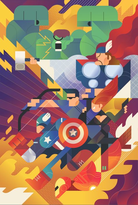 Phu Twenty on Behance Avengers Fan Art, Avengers Poster, Avengers Pictures, Avengers Imagines, Marvel Cartoons, Superhero Poster, Avengers Art, Marvel Superhero Posters, Marvel Artwork