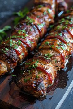 Indulge in a mouthwatering meal with this delicious bacon-wrapped pork tenderloin recipe. This easy-to-make dish is perfect for any occasion and sure to impress your guests. Simply wrap the tenderloin in crispy bacon and pop it in the oven for a flavorful and juicy main course. Try this bacon-wrapped pork loin in the oven recipe today and treat yourself to a scrumptious feast that everyone will love! Bacon Wrapped Pork Loin Roast, Pork Tender Loin Recipes Oven, Best Way To Cook Pork Tenderloin In Oven, Pork Loin Filet Recipes Oven, Pork Tenderloin Bacon Wrapped, Fall Pork Tenderloin Recipes, Stuffed Pork Tenderloin Recipes In Oven, Pork Tenderloin Recipes In Oven, Best Pork Loin Recipe