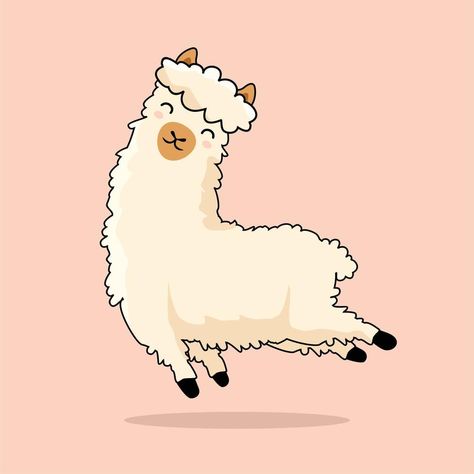 Llama Cartoon, Alpaca Cartoon, Cute Alpaca, Llama, Kids Bedroom, Alpaca, Cute Cartoon, Vector Art, Vector Free