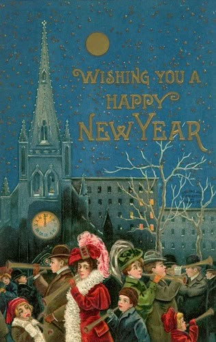 New Years Vintage, Vintage New Years, New Year's Greetings, New Year Vintage, Vintage Happy New Year, New Years Eve Day, New Years Cards, Happy New Year 2014, New Year Postcard