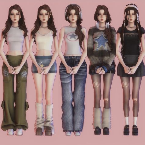 1 // hair, top, pants, shoes, necklace 2 // hair, top, skirt, shoes, socks, hair clip, necklace 3 // hair, top, pants, shoes, necklace, headphones 4 // hair, top, skirt, shoes, socks, tights,... Sims 4 Cc 90's Clothes, Sims 4 2 Piece Outfit, New Jeans Sims 4 Cc, Cc Sims 4 Bathing Suit, Pajama Cc Sims 4, Sims 4 Cc Clothes Shirts Female, Sims Cc Tumblr, Sims4 Aesthetic Cc, Sims3 Cc Clothes