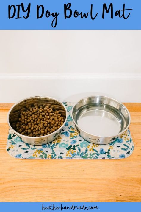 Diy Dog Bowl, Advanced Sewing Projects, Dog Bowl Mat, Diy Dog Food, Dog Food Mat, Pet Food Mat, Dog Water Bowls, Free Sewing Pattern, Food Mat