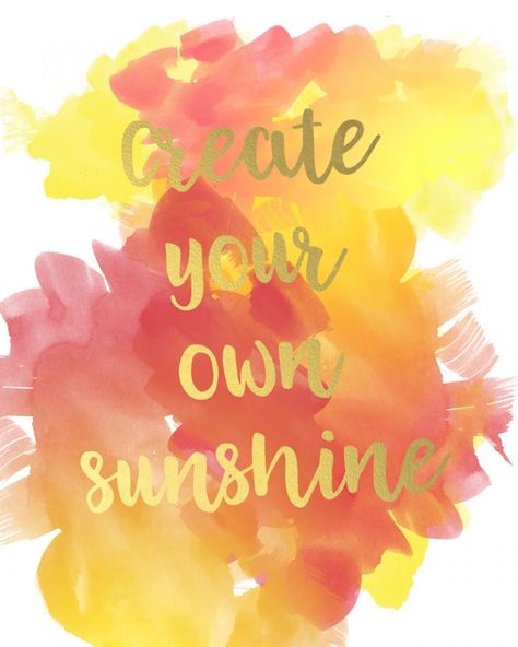 Be sure to snag your copy of this adorable Create Your Own Sunshine inspirational free printable wall art from Sparkles of Sunshine. Christmas Love Couple, Sunshine Aesthetic, Shine Quotes, Create Your Own Sunshine, God Encouragement, Sunshine Art, Printable Wall Art Quotes, Sunshine Quotes, Printable Ideas