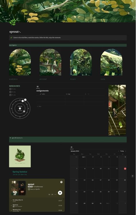 #Nature #Green_Plant_Aesthetic #Aesthetic_Notion_Template #Notion_Aesthetic Simple Notion Template, School Planner Template, Free Notion Templates, Digital Workspace, Notion Inspo, Notion Aesthetic, Green Academia, Aesthetic Plants, Plant Icon