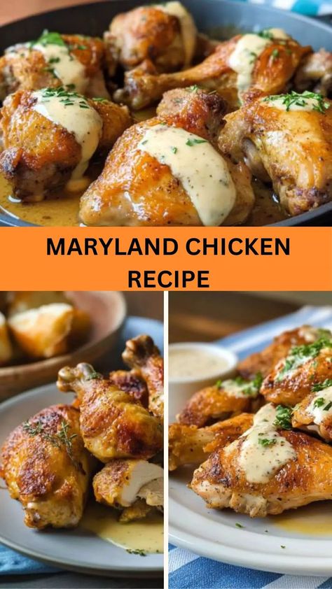 Chicken Maryland Recipes Easy, Roast Chicken Maryland Recipes, Chicken Maryland Recipes, Marry Me Chicken Recipe Southern Living, Maryland Chicken, Chicken Maryland, Maryland Recipes, Pretzel Beer Cheese Dip, Pretzel Dip Recipes