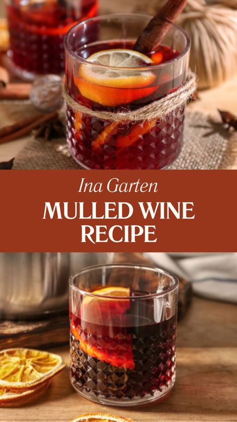 Ina Garten Mulled Wine Recipe Mulled Wine Apple Cider, Apple Cider Mulled Wine, Crockpot Wine Recipes, Honey Wine Recipe, Red Medicine Drink First Watch, Mulled Wine With Apple Cider, White Mulled Wine Recipe, Fall Mulled Wine, Apple Cider Wine Recipe