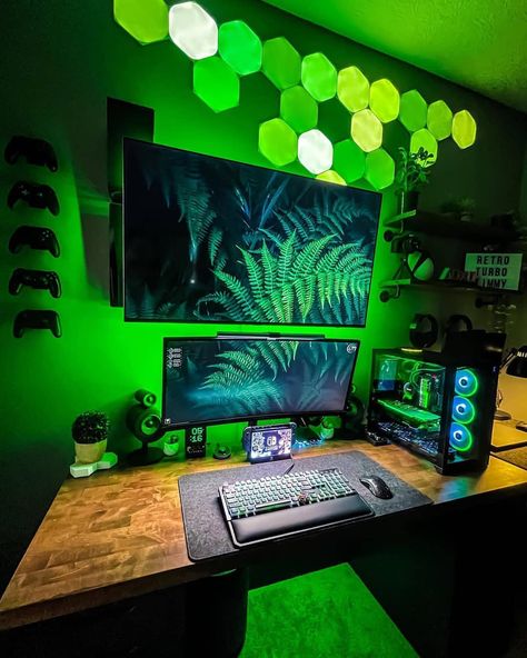 Couple Gaming Room Setup, Ultimate Gaming Room, Gaming Room Setup Ideas, Gamer Room Design, Room Setup Ideas, Desk Setup Ideas, Gaming Setup Ideas, Setup Pc, Setup Inspiration