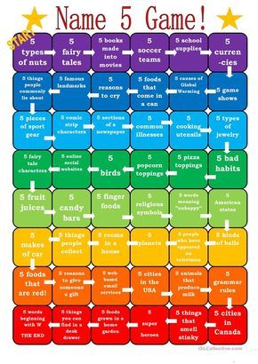 Name 5 Things Game, Name 5 Game, Uppfostra Barn, Classroom Games, Group Games, Ice Breakers, Activity Games, Family Games, 5 Things