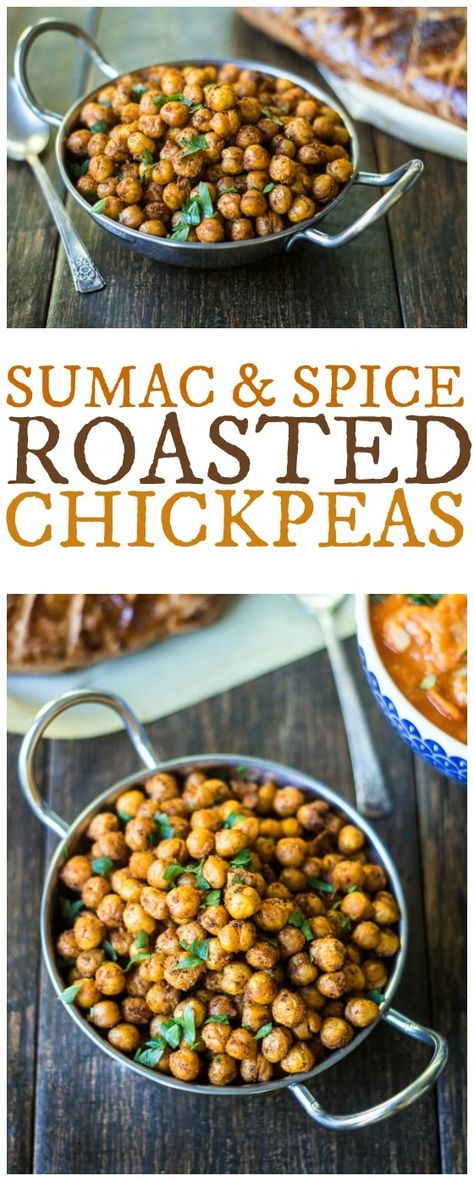 Sumac Recipes, Chickpeas Roasted, Sumac Spice, Seasoned Chickpeas, Chickpea Recipes, Roasted Chickpeas, Middle Eastern Recipes, Ravioli, Side Dish Recipes