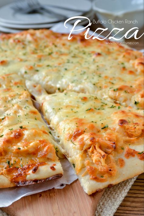 Chicken Ranch Pizza, Ranch Pizza, Mother Thyme, Winning Recipes, Buffalo Chicken Pizza, Chicken Ranch, Buffalo Ranch, Pizza Making, Pizza Flavors