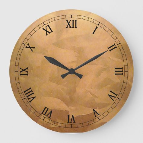 Anniversary Clock, Template Birthday, Machining Metal, Brushed Copper, Metallic Copper, Copper Wall, Faux Finish, Large Clock, Bedroom Dorm