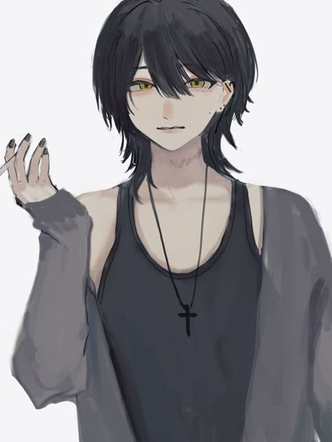 Anime Character, Black Hair, Hair, Anime, Black