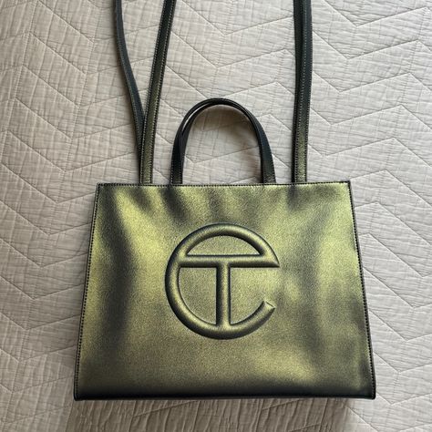 100% Authentic Medium TELFAR Acid Tote Bag Medium Telfar, Telfar Bag, Telfar Handbags, Leave A Comment, Dust Bag, Packaging, The 100, Tote Bag, Handbags