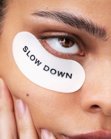 SLOW DOWN AND BRUSH YOUR BROWS 🙌🏻👁️ Under Eye Masks, Self Care Aesthetic, Clear Candles, Under Eye Mask, Mask Designs, Makeup Package, Care Aesthetic, Skincare Photography, Eye Masks