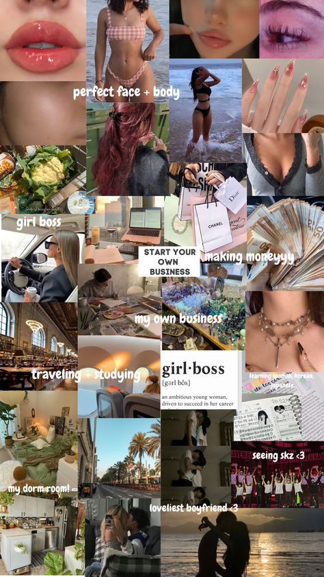 Vision Board Collage, Vision Board Examples, Vision Board Images, Vision Board Wallpaper, Vision Board Pictures, Dream Vision Board, Life Vision Board, Vision Board Affirmations, Vision Board Manifestation