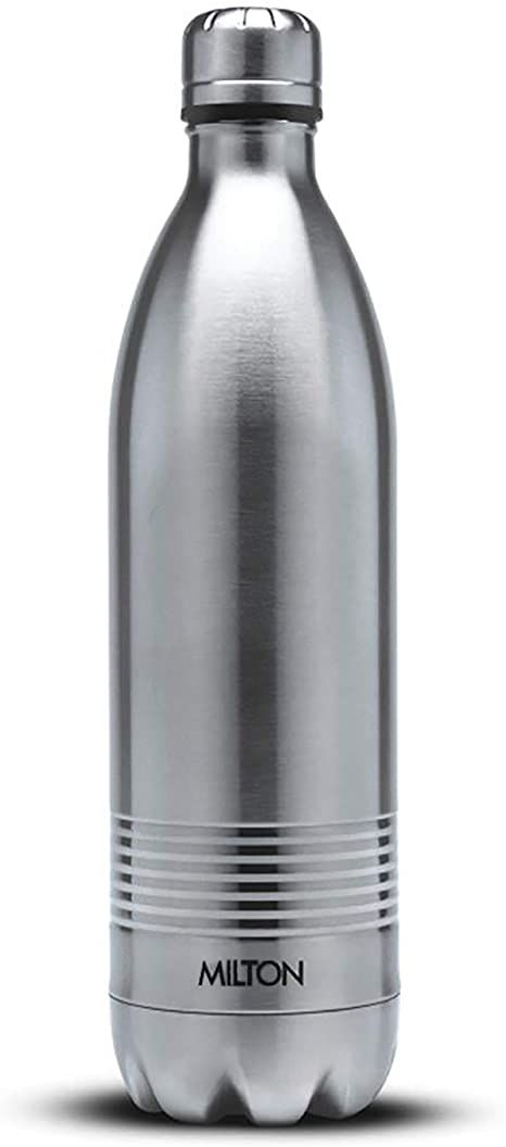 Milton Duo DLX 750 Thermosteel 24 Hours Hot and Cold Water Bottle, 700 ml, Silver Water Flask Bottle, Milton Water Bottle, Cold Water Bottle, Gym Bottle, Water Flask, Flask Bottle, Filtered Water Bottle, Types Of Insulation, Bottle Top