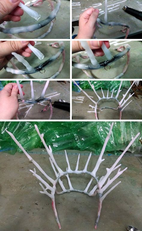 Thorn Crown Diy, Thranduil Crown, Fairy Crowns Diy, Diy Craft Hacks, Fairy Crowns, Witch Costume Diy, Art Mannequin, Drag Inspiration, Crown Tutorial