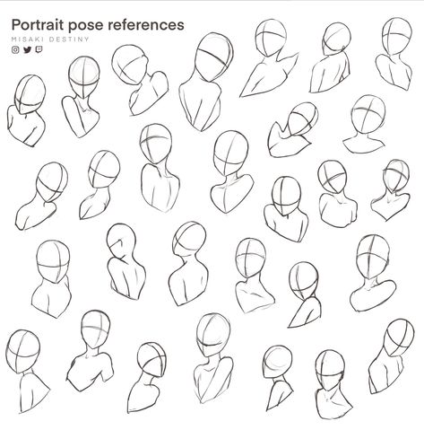 Pose Reference Drawing Front View, Drawing Poses Shoulders Up, Headposes Drawing, Female Head Pose Reference, Shoulder Up Pose Reference Drawing, Head Inspo Drawing, Head Tilted Back Reference Drawing, Portrait Angles Drawing, Headposes Drawing Reference