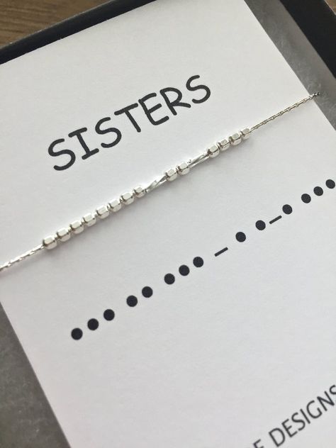 Code Tattoo, Sister Necklace Set, Sisters Bracelet, Morse Code Tattoo, Custom Jewelry Necklaces, Sisters Necklace, Message For Sister, Morse Code Necklace, Cross Necklace Sideways