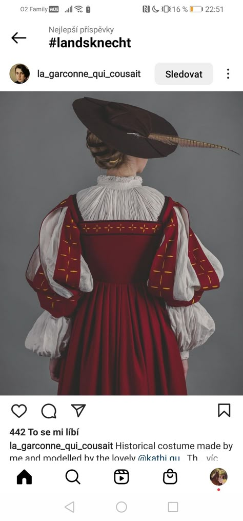 16th Century German Dress, Trossfrau Dress, Baroque Fashion 17th Century, 1400s Dresses, 1650s Fashion, 1600s Clothing, 1500s Fashion, German Dress, Fairytale Fashion