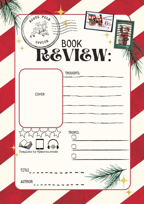 Bookstagram | Instagram Stories | Christmas Book Template | Reviews Christmas Book Review Template, Reading Review Template, December Bookstagram, December Reads Template, Book Review Template Instagram, Reviews Template Instagram, December Books, Bookstagram Templates, Book Journaling