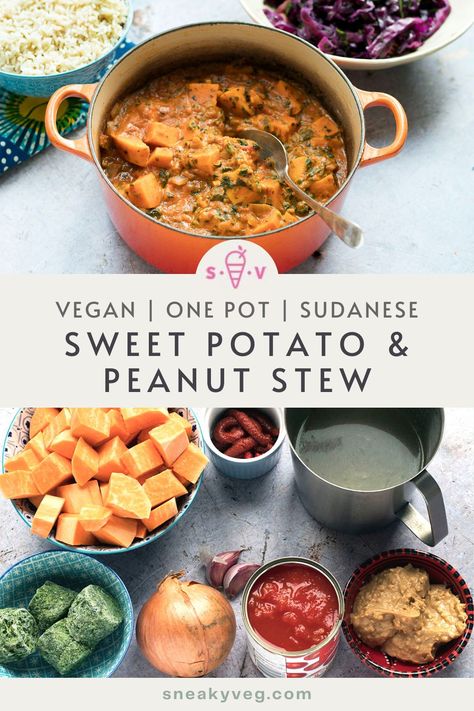 Vegan Autumn Dinner, African Sweet Potato Recipes, African Recipes Vegetarian, Vegetarian African Recipes, Potato Stew Recipes, Sweet Potato Recipes Savory, Sweet Potato Stew Vegan, Sweet Potato Recipes Vegetarian, Vanlife Meals