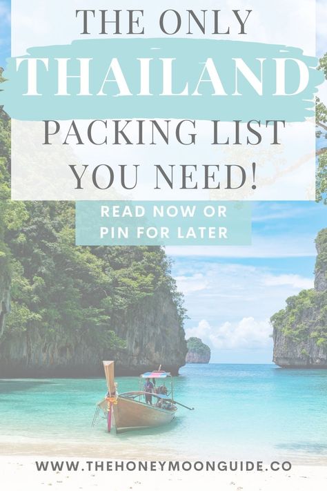 Your tropical honeymoon in Thailand is nearly here! Get ready with our essential Thailand packing list. Discover what to pack for Thailand’s beaches, lush jungles, and nightlife. Our Thailand honeymoon packing list ensures you’re ready for any Thailand honeymoon itinerary, from Chiang Mai’s temples to Koh Samui adventures. With our Thailand travel tips, packing is easy peasy! Check out our packing list for Thailand and make your honeymoon planning a breeze. Click to read or pin for later! ✈️🤍 What To Pack For Thailand, Pack For Thailand, Honeymoon In Thailand, Thailand Packing List, Tropical Honeymoon Destinations, Honeymoon Itinerary, Honeymoon Packing List, Travel Tips Packing, Honeymoon Packing