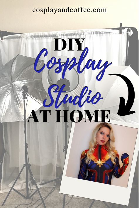 Take your own cosplay photos with your own home cosplay studio! Cosplay Backdrop Ideas, Cosplay Studio, Cosplay Craft Room, Cosplay Room Storage, Cosplay Workspace, Cosplay Storage Ideas, Cosplay Organization, Cosplay Storage, Cosplay Workshop