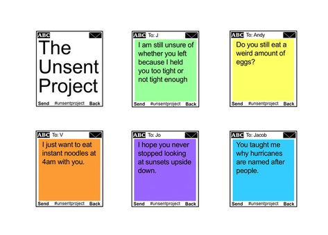 The Unsent Project — Rora Blue The Unsent Project, Pink Sticky Notes, Economics Project, Unsent Project, Project Website, Project Cover Page, Post Secret, Unspoken Words, Got Quotes