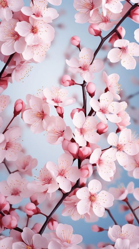 Blossom flower cherry plant.  | premium image by rawpixel.com / fon Cherry Blossom Iphone Wallpaper, Wallpaper Backgrounds Cherry Blossoms, Iphone Wallpaper Flowers, Chreey Blossoms Wallpaper, Champagne Poetry, Cherry Blossom Color, Cherry Blossom Dark Background, Iphone Mobile Wallpaper, Cherry Blossom Wallpaper Desktop Hd