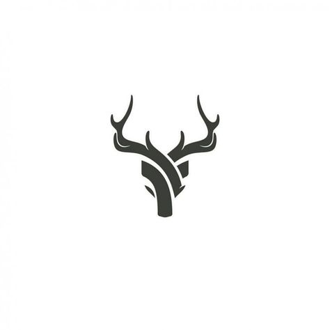 Deer logo design made Antlers, Deer, Logo Design, Black And White, White, Black, Design