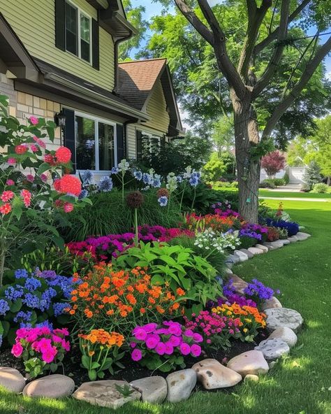 Garden Inspirations Bloxburg Outside, Coneflower Garden, Traditional Garden Design, Cheap Landscaping, Backyard Flowers Garden, Flower Bed Designs, Ideas For Front Of House, Front Garden Landscape, Front Garden Design