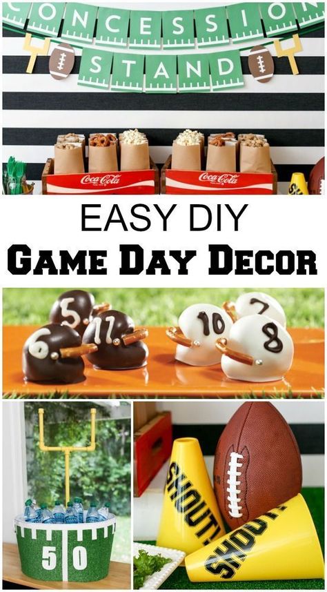 Cake Pops Stand, Diy Football Party, Football Party Ideas, Day Party Decor, Football Baby Shower, Healthy Superbowl Snacks, Football Diy, Game Day Party, Bowl Party Food