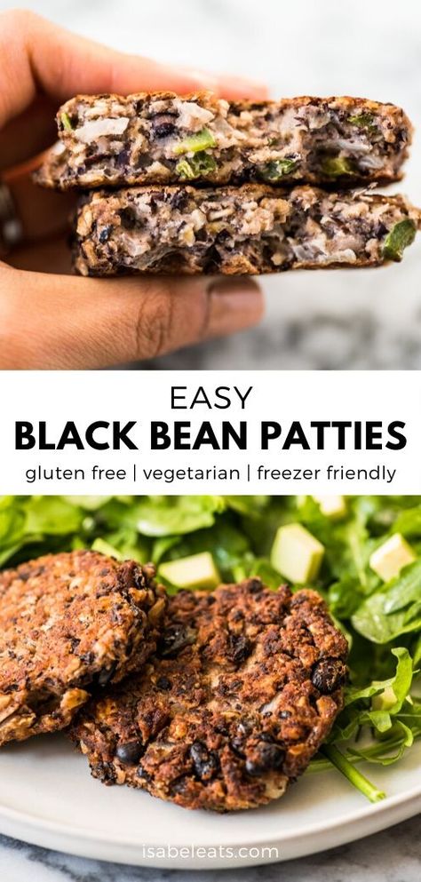 Bean Patties Recipe, Bean Patty, Burgers Vegetarian, Bean Patties, Black Bean Cakes, Black Bean Patties, Isabel Eats, Vegan Patties, Dried Black Beans