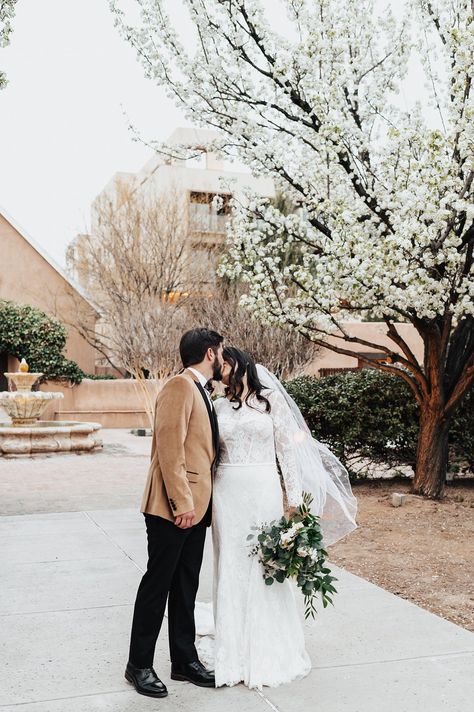 Groom | Bride | Bridal Portraits | Bridal Glam | Bridal Hair | Bridal Makeup | Wedding Portraits | Wedding Portraits | Outdoor Wedding | Wedding | Spring Wedding | New Mexico Wedding | Santa Fe Wedding | Southwest Wedding | Hotel Albuquerque Wedding | Hotel Chaco Wedding | Garden Wedding | Elopement | Spring Elopement | Santa Fe Elopement | Southwest Elopement | Hotel Chaco Elopement | Hotel Albuquerue Elopement | Garden Elopement | Wedding Inspo | Elopement Inspo | Real Wedding Chaco Wedding, Brilliant Earth Wedding Band, Glam Bridal Hair, Garden Elopement, Albuquerque Wedding, Southwest Elopement, Portraits Outdoor, Spring Elopement, Early Spring Wedding