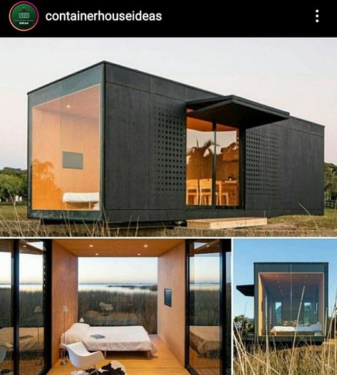 Woods Cottage, Container House Interior, Cozy Houses, Container Buildings, Building A Container Home, Container Architecture, Container House Plans, Casa Container, Shipping Container House