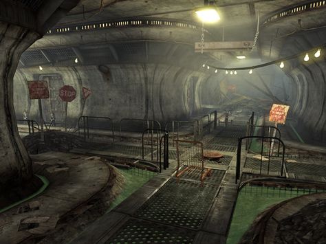 FalloutSewer Bunkers Underground, Apocalypse Bunker, Oddly Familiar, Apocalypse Landscape, Metro 2033, Apocalypse Aesthetic, Post Apocalyptic Art, Underground Bunker, Bg Design