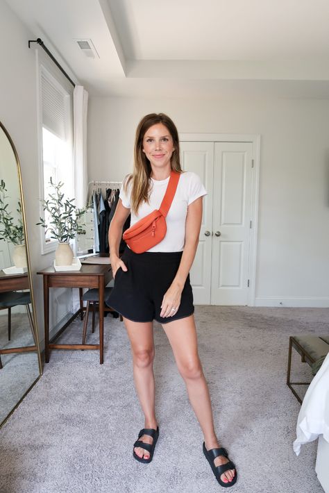 Summer Style Series: Athletic Outfits - Lauren Loves Sporty Vacation Outfits, Active Wear Skirt Outfit, Womens Athletic Shorts Outfits, Active Vacation Outfits, Cute Athleisure Outfits Summer, How To Style Athletic Shorts, Athletic Skort Outfit, Athleisure Summer Outfits, Summer Athleisure Outfits