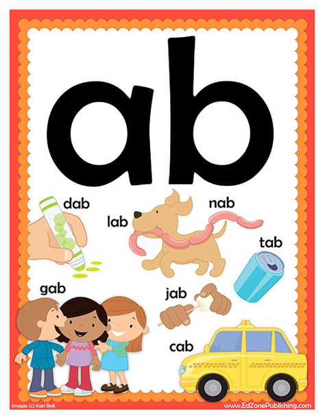 AB Word Family Worksheets - Kindergarten Mom O Family Words Worksheets, Ab Family Words Worksheets, Ip Word Family Worksheet, Ub Word Family Worksheet, Ab Word Family, Ed Family Words Worksheet, Kindergarten Reading Curriculum, Free Phonics Printables, Kindergarten Mom