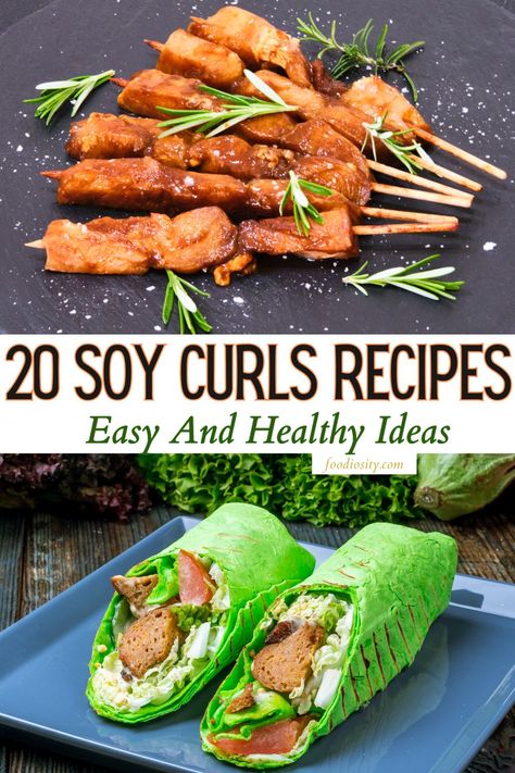 20 Soy Curls Recipes - Easy, Vegan, And Healthy Ideas - Foodiosity Soy Curl Recipes, Soy Curls Recipes, Seitan Recipe, Homemade Seitan, Vegan Jambalaya, Vegetable Pot Pies, Barbecue Sandwiches, Vegan Caesar Salad, Vegan Pie Crust