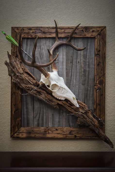 Deer Mount Ideas, Antler Ideas, Deer Antler Decor, Deer Heads, European Mount, Antlers Decor, Antler Crafts, Deer Mounts, Ultimate Man Cave