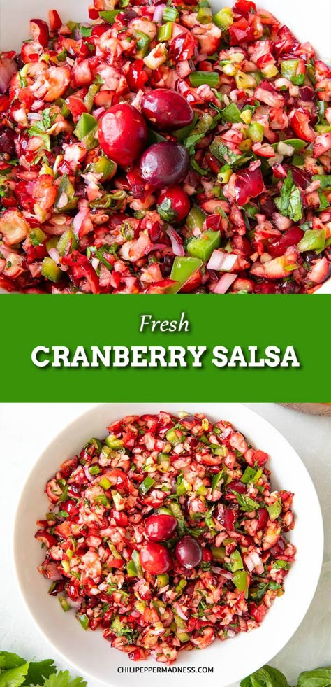 Cranberry Relish With Jalapeno, Cranberry Japaleno Salsa, Jalapeno Cranberry Salsa, Cranberry Orange Jalapeno Relish, Cranberry Jalapeno Relish Recipes, Cranberry Cilantro Salsa, Cranberry Sauce With Jalapenos, Cranberry Salsa Recipes Cilantro, Spicy Cranberry Relish