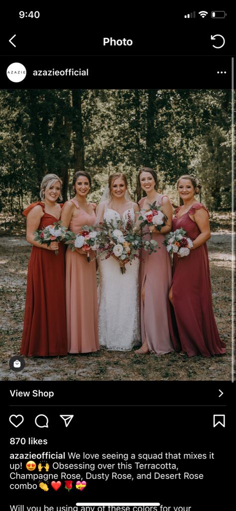 Azazie Bridesmaid Dresses Desert Rose, Azazie Desert Rose Wedding, Dusty Rose And Desert Rose Wedding, Azazie Champagne Rose, Rosey Sunset Color Palette Wedding, Sunset Wedding Flowers, Desert Rose Wedding Colors, Azazie Desert Rose, Sunset Wedding Colors