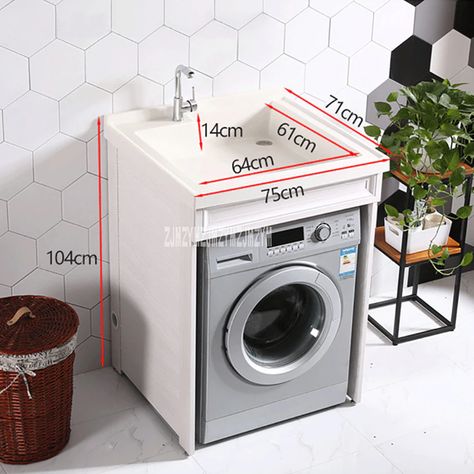 M 01 Space Aluminum Washing Machine Cabinet Household Balcony Storage Cabinet Bathroom Laundry Pool Basin Combination Cabinet| | - AliExpress 2 Washing Machines Laundry Rooms, Washing Machine And Wash Basin, Washing Machine With Sink On Top, Tiny Bathroom Washing Machine, Sink Washing Machine Combo, Wash Basin With Washing Machine, Wash Machine In Bathroom, Wash Machine Cabinet, Washing Machine Under Bathroom Sink