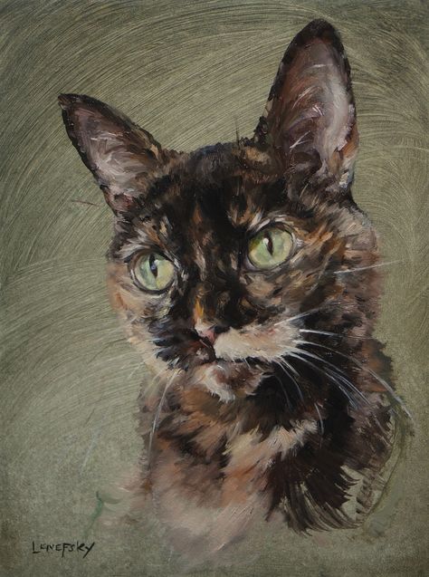 pets - Heather Lenefsky Art Cat Portrait Painting, Tortoise Cat, Tortoise Shell Cat, Animal Doodles, Cat Wall Art, Watercolor Cat, Cat Portraits, Cat Painting, Custom Pet Portraits