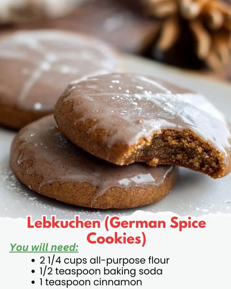 Lebkuchen Cookies Recipe, German Lebkuchen Recipe, German Spice Cookies, German Lebkuchen, Ninja Combi, Lebkuchen Cookies, Spice Cookie Recipes, German Cookies, Spice Cookies