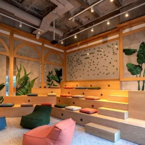 A beautiful design filled with #biohpilia and natural tones, fostering creativity in a collaborative space that is more than just a place to work!

Home to Vodaphone and Kolektif House, this inspiring co-working space located in Istanbul Turkey was designed by  KONTRA-IST Architecture, who recently reconstructed 5 floors of the Maslak 42 Building in Istanbul, transforming a former hotel and shopping mall into these shared offices. Vodafone Office, Coworking Space Design, Tiered Seating, Innovative Office, Cool Office Space, Coworking Office, Office Space Design, Built In Furniture, Collaboration Space