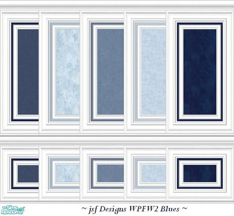 The Sims Resource - jsf Designs WPFW2Blues Walls Sims 4 Cc, Blue Victorian Wallpaper, Wallpaper Sims 4 Cc, Sims 4 Wallpaper, Cloud Texture, Cc Sims4, Victorian Wallpaper, Victorian Wall, 4 Wallpaper